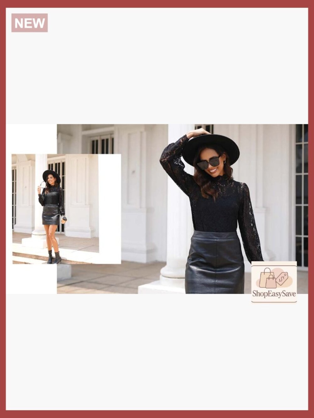 Sheer Lace Long Sleeve Blouse Set Elegant Feminine Vintage Chic Dressy Casual - Picture 7 of 7